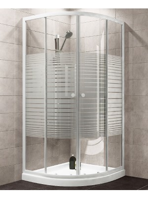 HTB, komplett zuhanykabin tlcval s szifonnal, ves, 90x90, cskos veg, fehr keret, 5 mm (8120 stripe), ( 22.1502 )