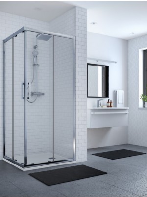 Ideal Standard, Connect 2 szgletes zuhanykabin 90x90 cm, natur veg, 6mm, fnyes ezst, K9261EO