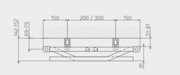 HSK, Line Plus design, Raditor, fehr, 600x1215 mm U8086122.4