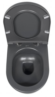 Sapho Isvea Infinity Rimless fali WC, 36,5x53cm, antracit