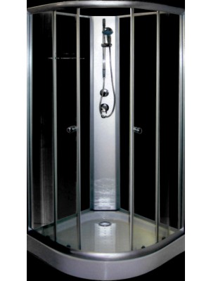 Aqualife, Opal 508C fekete vagy fehr sznben (htlap szne vltozhat) zuhanykabin, 80x80x205 cm