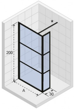 Riho, Grid zuhanykabin oldalfal, 120*200 cm, GB4120030