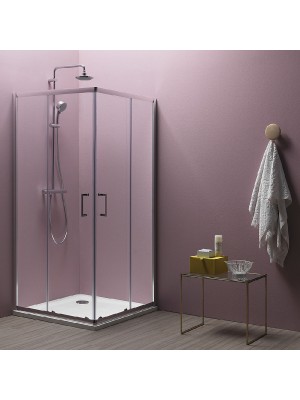Kolpa San, zuhanykabin Eco Quat TKK, tltsz veg, ezst profill, 90*90 cm