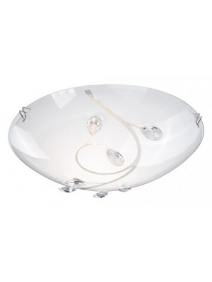 Globo, Burgundy, Mennyezeti lmpa,  matt krm, veg opl,K5 kristly, D:250, H:85, exkl. 1xE27 ILLU 60W 230V, 40404-1