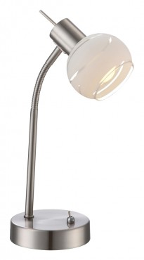 Globo, Elliott, Asztali l�mpa, matt kr�m,�veg, inkl. 1xE14 4W 230V, 54341-1T