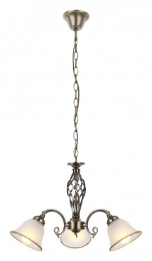 Globo, Odin, Csill�r antik bronz,  �veg, D:600, H:1200, exkl. 3xE27 60W 230V, 60208-3