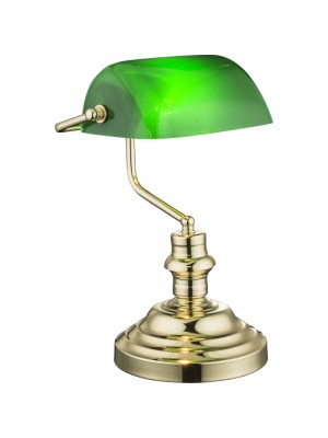 Globo, Antique, Asztali lmpa rz, zld akril 2491K