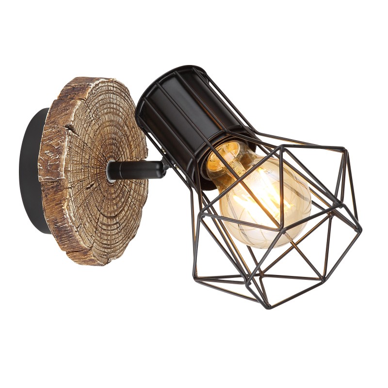 Globo, Priska Spotlmpa fm fekete, manyag fa megjelens, 54017W-1