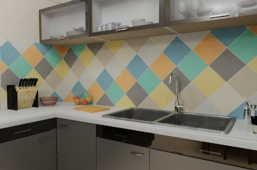 Csempe, Zalaker�mia, Spektrum ZBR 555 k�z�p b�zs 20*20 cm I.o.