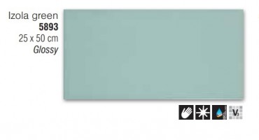 Csempe, KAI Group, Izola Green 5893, 25x50 cm 
