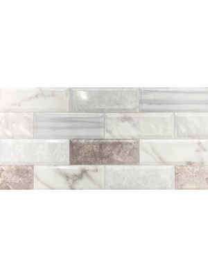 Csempe, Navarti, Marblebrick Blanco 25*50 cm, I.o.