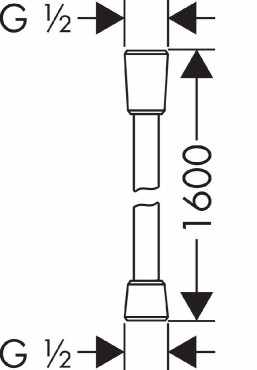 Hansgrohe, zuhanyggecs 160cm Isiflex 28276000