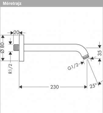 Hansgrohe, zuhanykar 230 mm 27412000