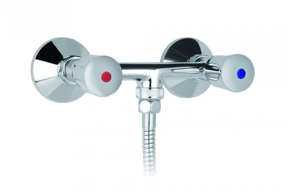 Mof�m, Euroszt�r zuhanycsaptelep Basic fali tart�val �s zuhanyszettel, 143-0109-00