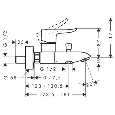 Hansgrohe, Metris, egykaros kdcseptelep, DN15 31480000