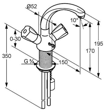 Kludi, Standard, mosdcsaptelep 210350515