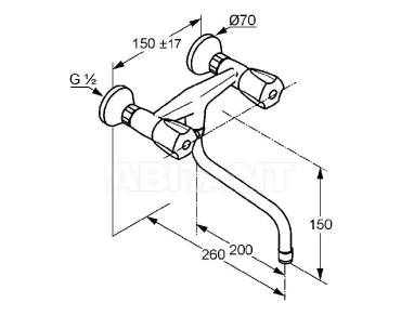 Kludi, Standard, fali mosogat csaptelep 310530515