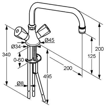 Kludi, Standard, ll mosogat csaptelep 319210515