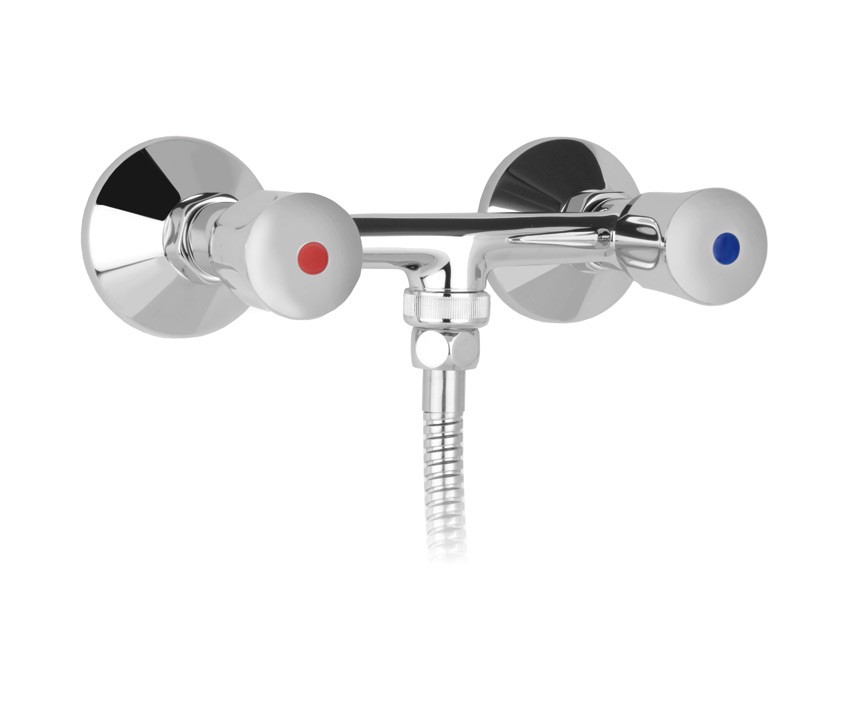 Mof�m, Euroszt�r, zuhanycsaptelep Basic zuhanytart�val �s zuhanyszettel 143-0115-00