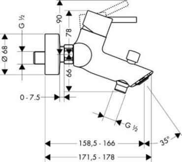 Hansgrohe, Talis, egykaros kdcsaptelep, DN15 32440000