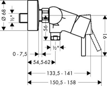 Hansgrohe, Talis, egykaros zuhanycsaptelep, DN15 32640000