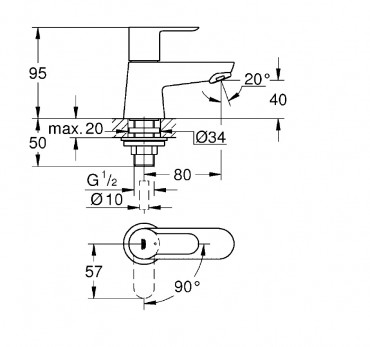 Grohe, Bauloop mosd csaptelep, 23335000