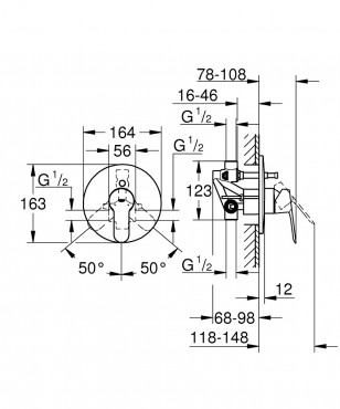 Grohe, Bau edge falsk mgtti kdcsaptelep, 29079000