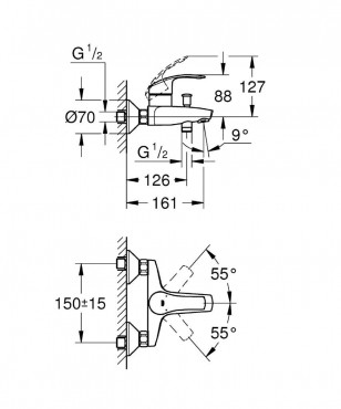 Grohe, Eurosmart kdtlt csaptelep, 33300002