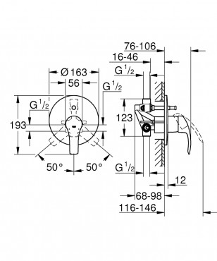 Grohe, Eurosmart falsk mgtti kdcsaptelep 33305002