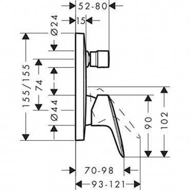 Hansgrohe, Logis kdcsaptelep falsk alatti sznkszlet 71405000