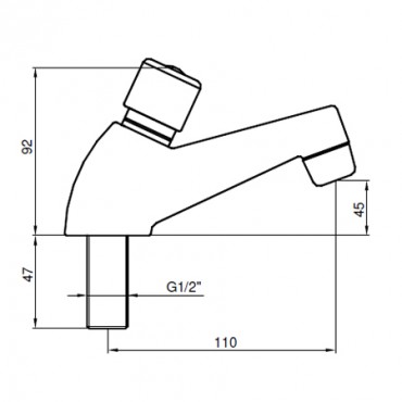 B&K, Idztett, nyomgombos mosdcsaptelep, kevert vzre (15+-3 mp), QK230I