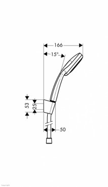 Hansgrohe, Croma 100 Multi/Porter'S kd/zuhanyszett 1,25 m 27593000