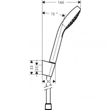 Hansgrohe, Croma Select E, Vario Porter zuhanyszett, krm-fehr, 26425400