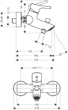 Hansgrohe, Talis S falskon kvli kdcsaptelep, 72400000