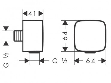 Hansgrohe, Fixfit fali csatlakozs visszafolysgtlval 26457000