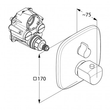 Kludi, Ameo, falsk alatti termosztt, 418350575