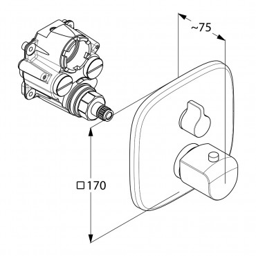 Kludi, Ameo, falsk alatti termoszttos kd-s zuhanycsaptelep, 418300575