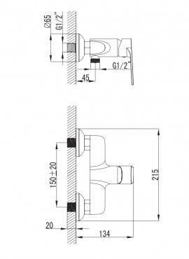 Wellis, Asti zuhany csaptelep, zuhanyszett nlkl ACS0211