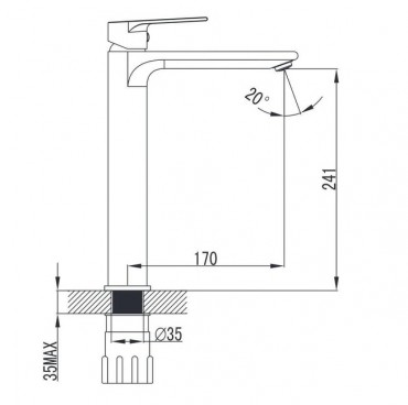 Wellis, Asti magas�tott mosd� csaptelep, ACS0208