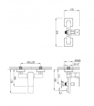 Wellis, Cosmo kdtlt csaptelep, zuhanyszett nlkl ACS0204