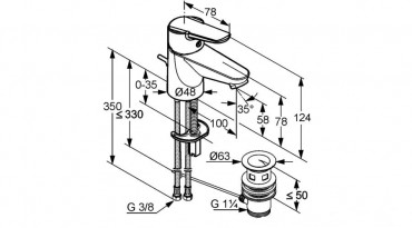 Kludi, D-Vise, mosdcsaptelep 371810590