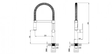 Wellis, Spring mosogat csaptelep, krm / fekete, ACS0217