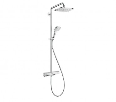 Hansgrohe, Raindance Croma E Showerpipe 280 1jet, 27630000 Termoszttos zuhanyrendszer, 1,60 m