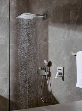 Hansgrohe, Raindance Square 300 fejzuhany, 390 mm zuhanykarral 26238000