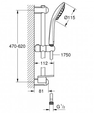 Grohe, Euphoria Eco zuhanygarnitra, 27242001