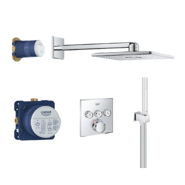 Grohe, Grohtherm Smartcontrol 34706000, Termoszttos zuhanyrendszer, Rainshower 310 SmartActive Cube fejzuhannyal, 1,50m