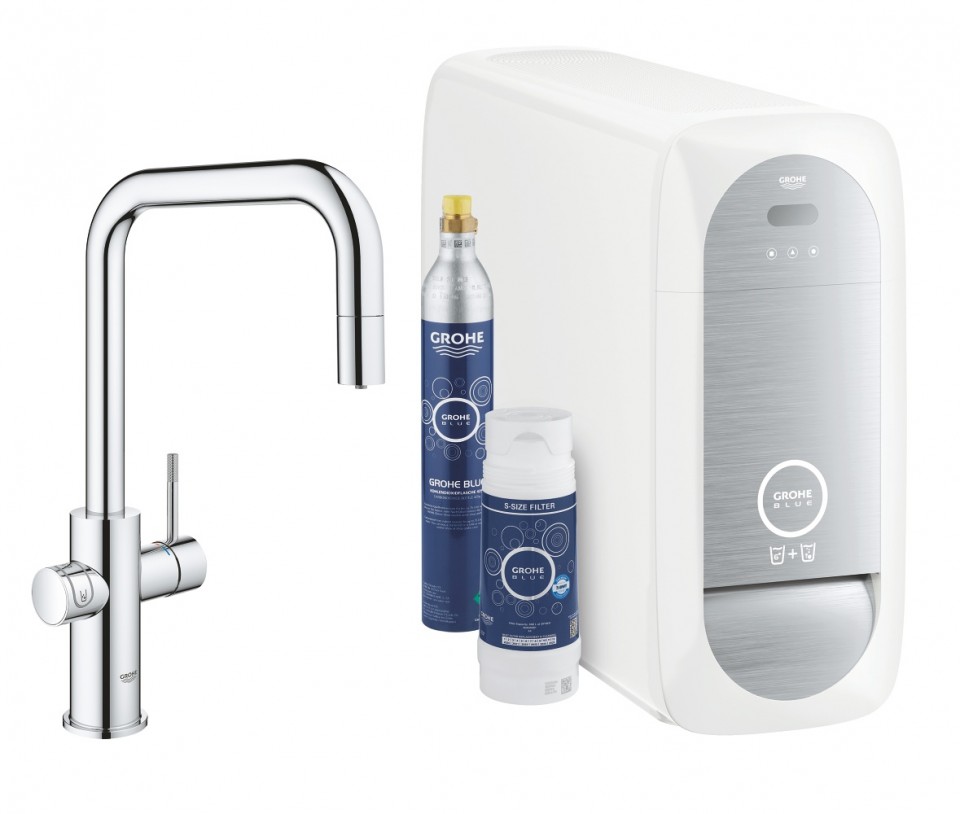 Grohe, Blue Home, vzszrs konyhai csaptelep, kihzhat zuhanyfejjel 31543000