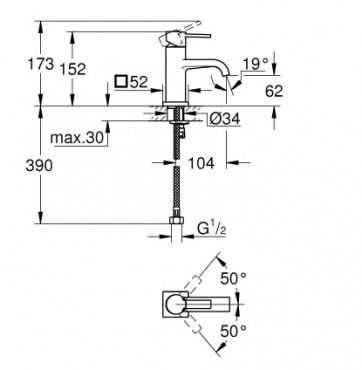 Grohe, Allure egykaros mosdcsaptelep M-es mret, 32759000