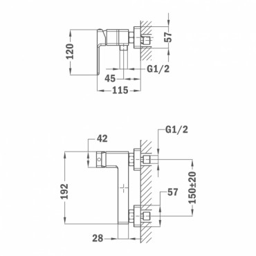 Teka, Soller, zuhany csaptelep, zuhanyszett nlkl, 85.231.12.00