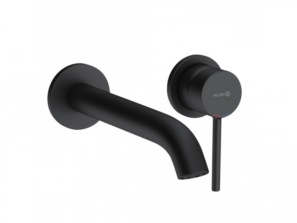 Kludi, Bozz, fals�k alatti, k�tlyukas, fali, mosd�csaptelep, matt fekete, 382453976